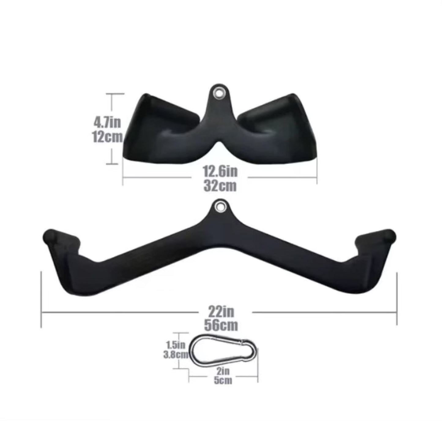 Gym Dynamx T-Bar and V-Bar Cable Machine Attachments