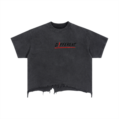 D!FFERENT Boxy Distressed Hem T-Shirt {New Drop}