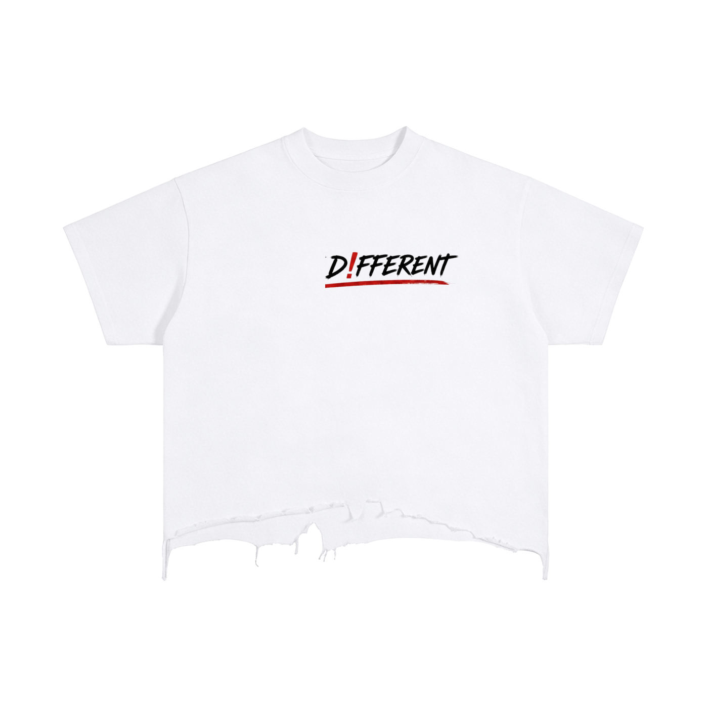 D!FFERENT Boxy Distressed Hem T-Shirt {New Drop}