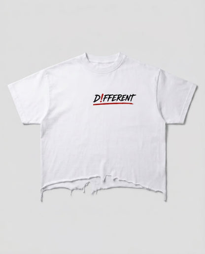 D!FFERENT Boxy Distressed Hem T-Shirt