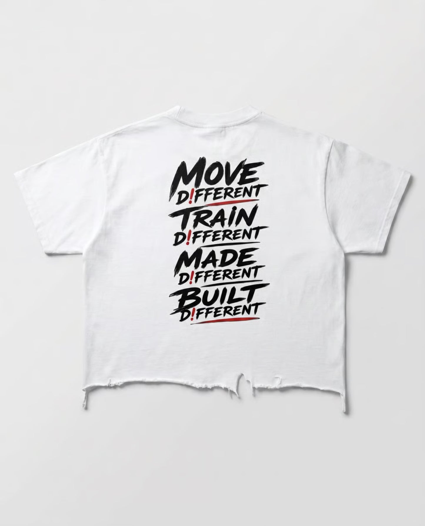 D!FFERENT Boxy Distressed Hem T-Shirt